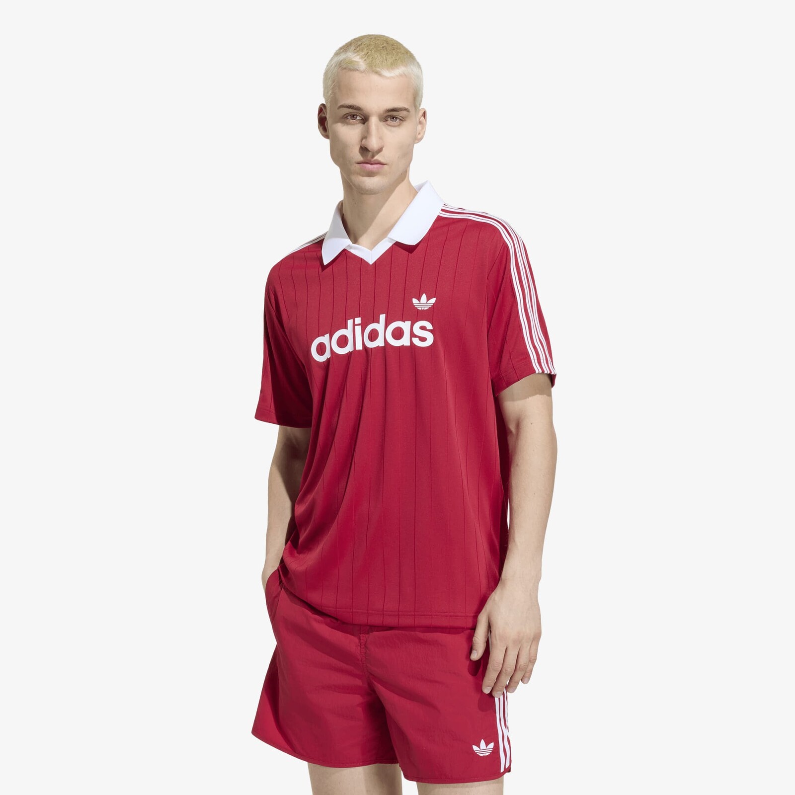Dres adidas Drop Needle Jersey Team Victory Red/ White XXL