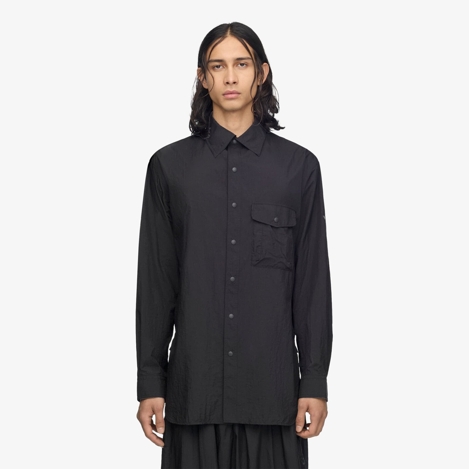 Košeľa Y-3 Gradient 3 Stripes Nylon Overshirt UNISEX Black XL