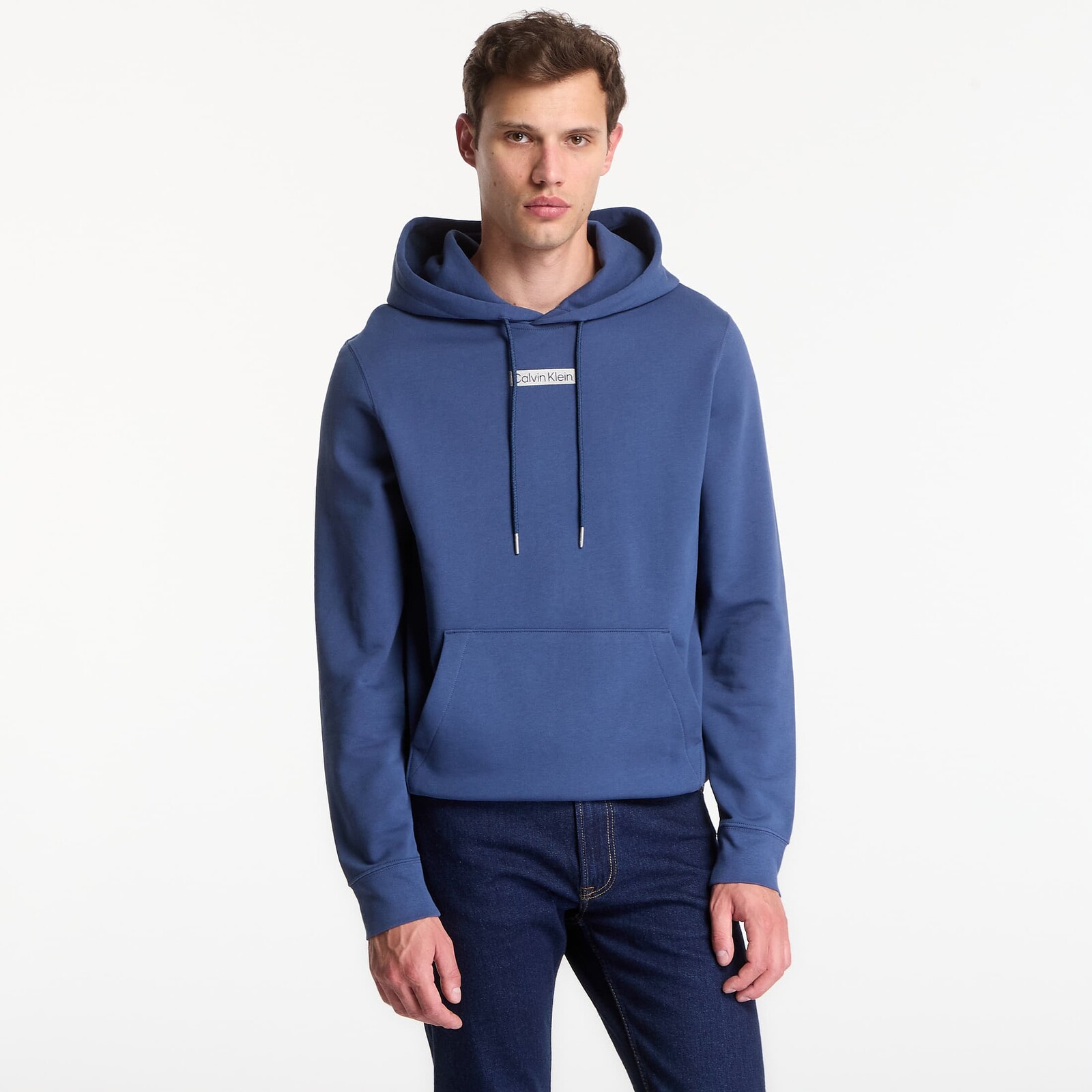 Mikina Calvin Klein Ls 350terry Eu Sp Graphic Hoodie Dark Denim L