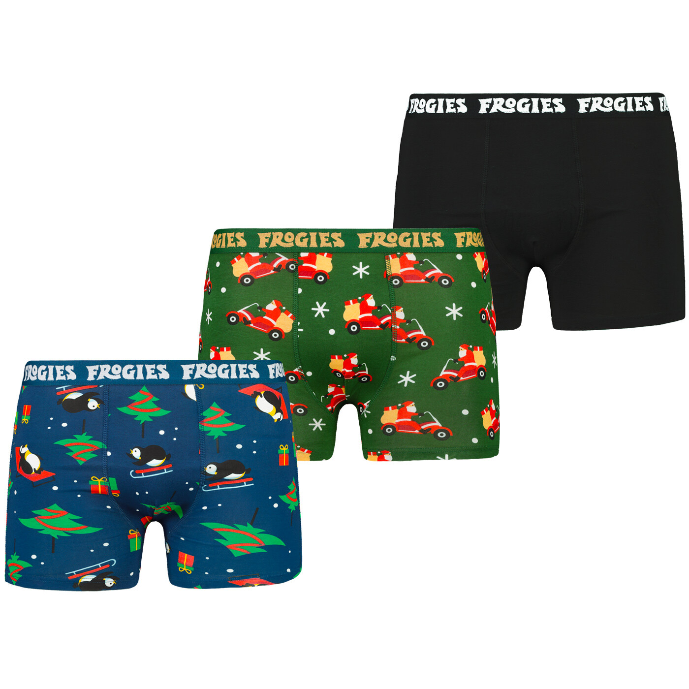 Pánske boxerky Merry Ride 3P Frogies Christmas