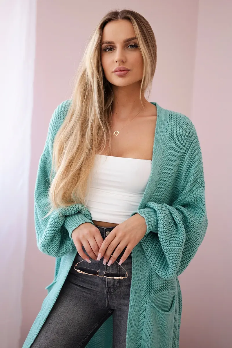 Long cardigan mint