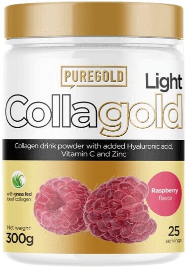 Puregold collagold + kys. hyalurónová 300 g - malina výpredaj