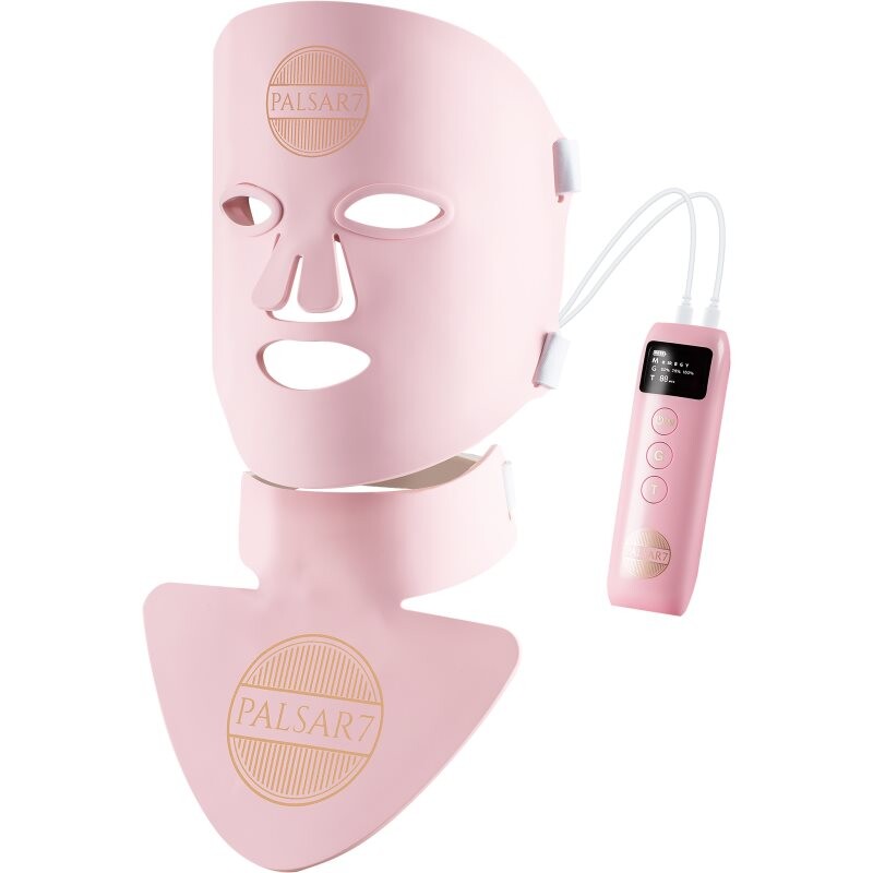PALSAR7 Photon LED mask Pink Cloud ošetrujúca LED maska na tvár a dekolt 1 ks