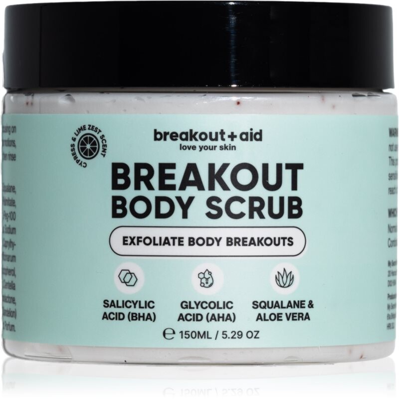 breakout + aid Body Scrub telový peeling proti akné 150 ml