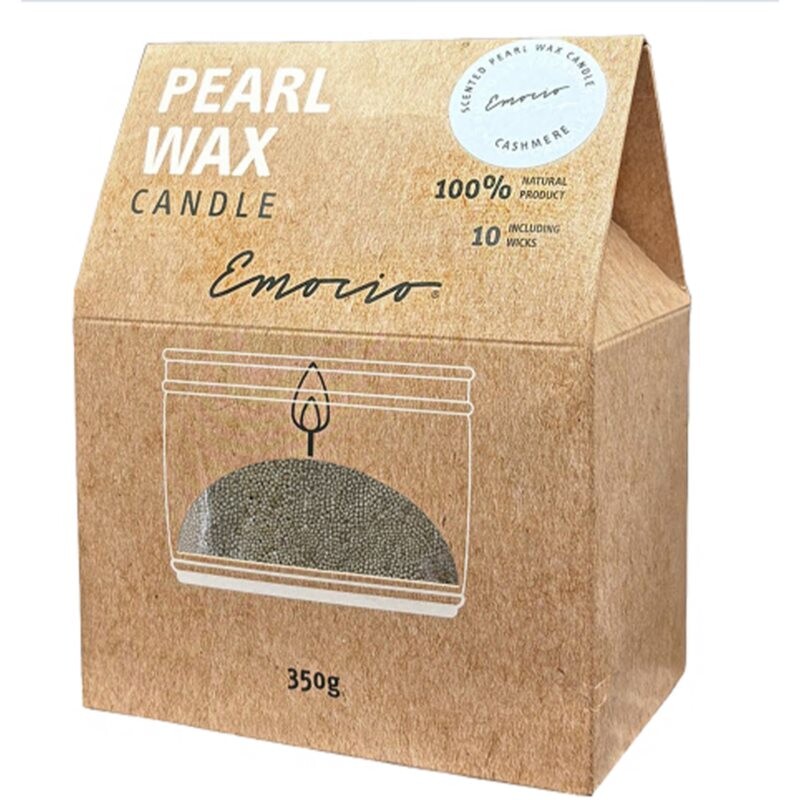Emocio Pearl wax Cashmere White vonná sviečka 350 g