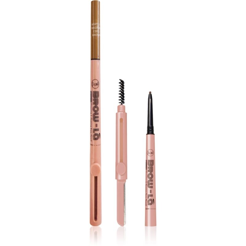 J.Cat Beauty Brow-LA ceruzka na obočie s kefkou odtieň 103 Medium Cool Brown 0.08 g