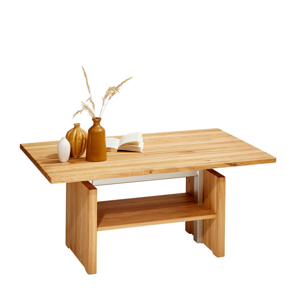 Linea Natura KONFERENČNÝ STOLÍK, farba duba, drevo, kov, 110/65/55-69 cm