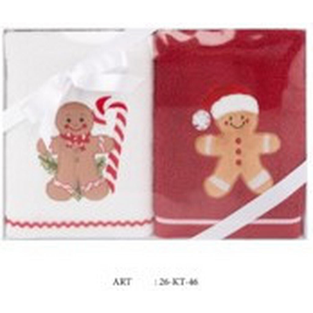 X-Mas SADA FROTÉ UTERÁKOV, 40/60 cm, červená, biela