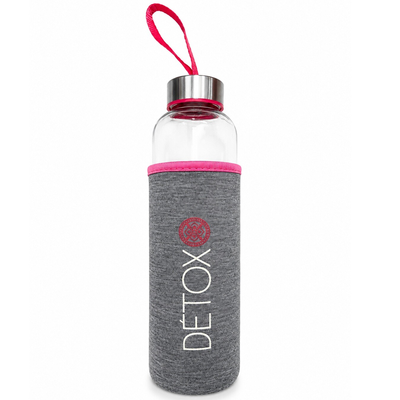 IGOTREND Sklenená fľaša + neoprénový obal DETOX 0.6 l