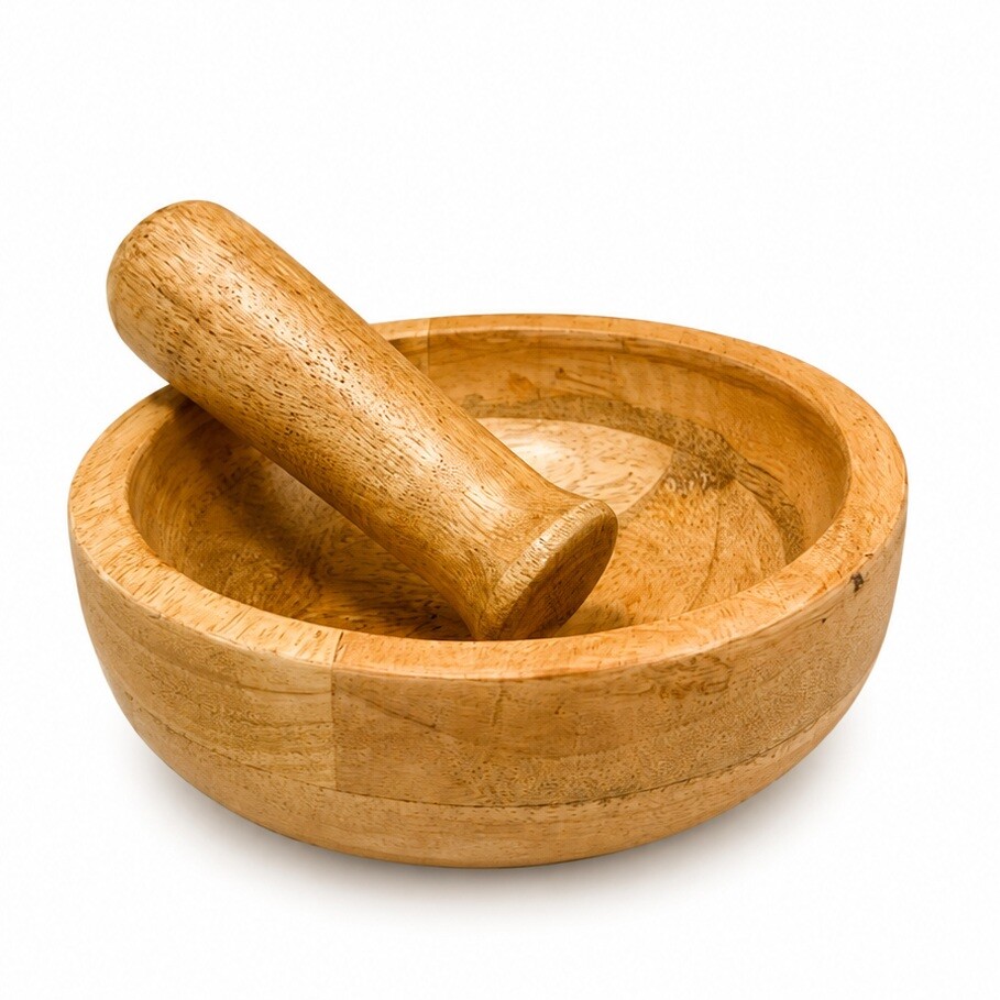 IGOTREND Drevený mažiar 15 × 4,5 cm (mangové drevo)