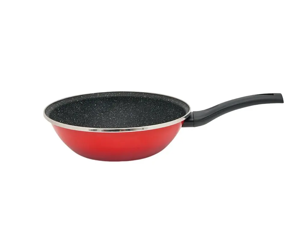 METALAC Granite Induction, vysoká smaltovaná panvica 26 cm, 3,1 l, červená 26 cm