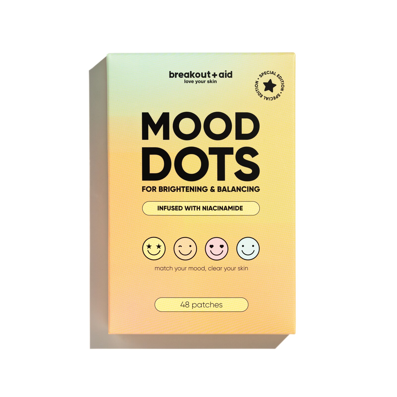 BREAKOUT+AID Náplasti na lokálne ošetrenie akné s niacínamidom MOOD DOTS 48 ks