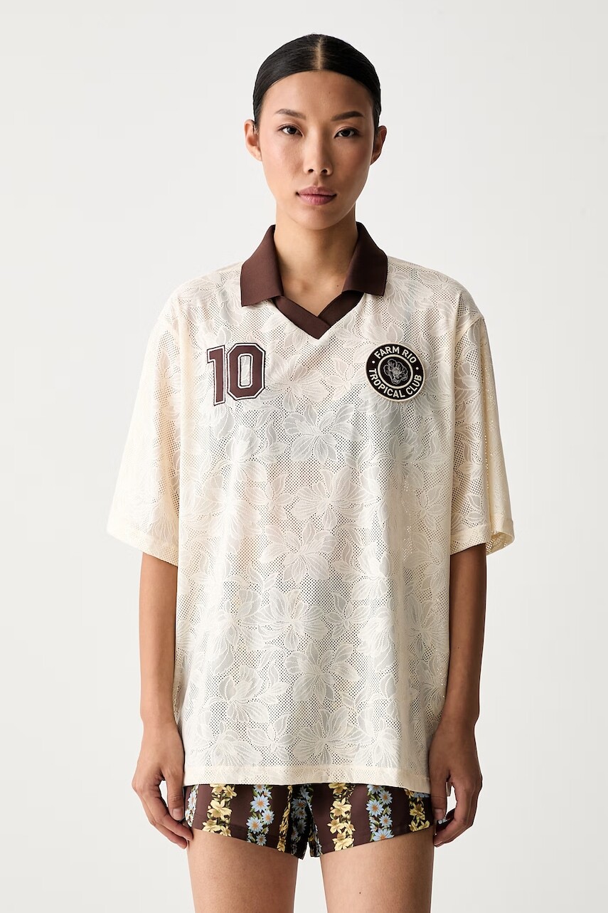 adidas polo tričko dámske vzorované x Farm Rio