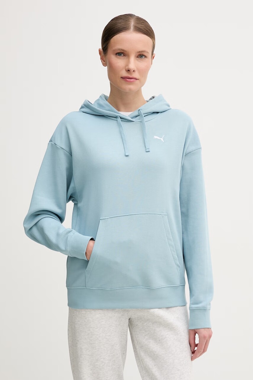 Puma mikina s kapucňou dámska s bavlnou