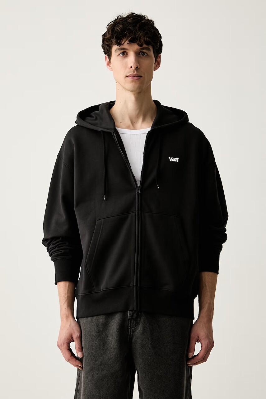 Vans mikina na zips s kapucňou pánska bavlnená
