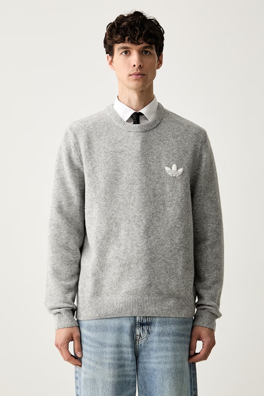 adidas Originals sveter pánsky s vlnou Trefoil Essentials