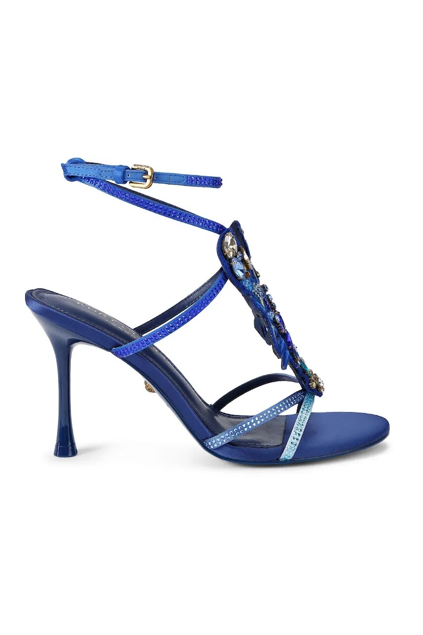 Kurt Geiger London sandále na vysokom podpätku Lobster Sandal Blue Fabric