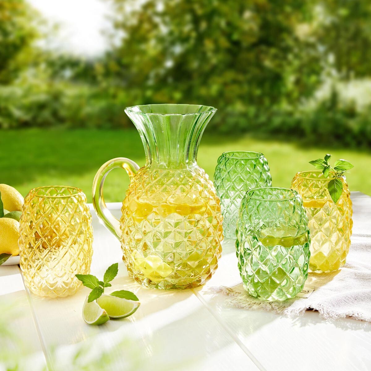 Poháre Ananas, sada 2 ks