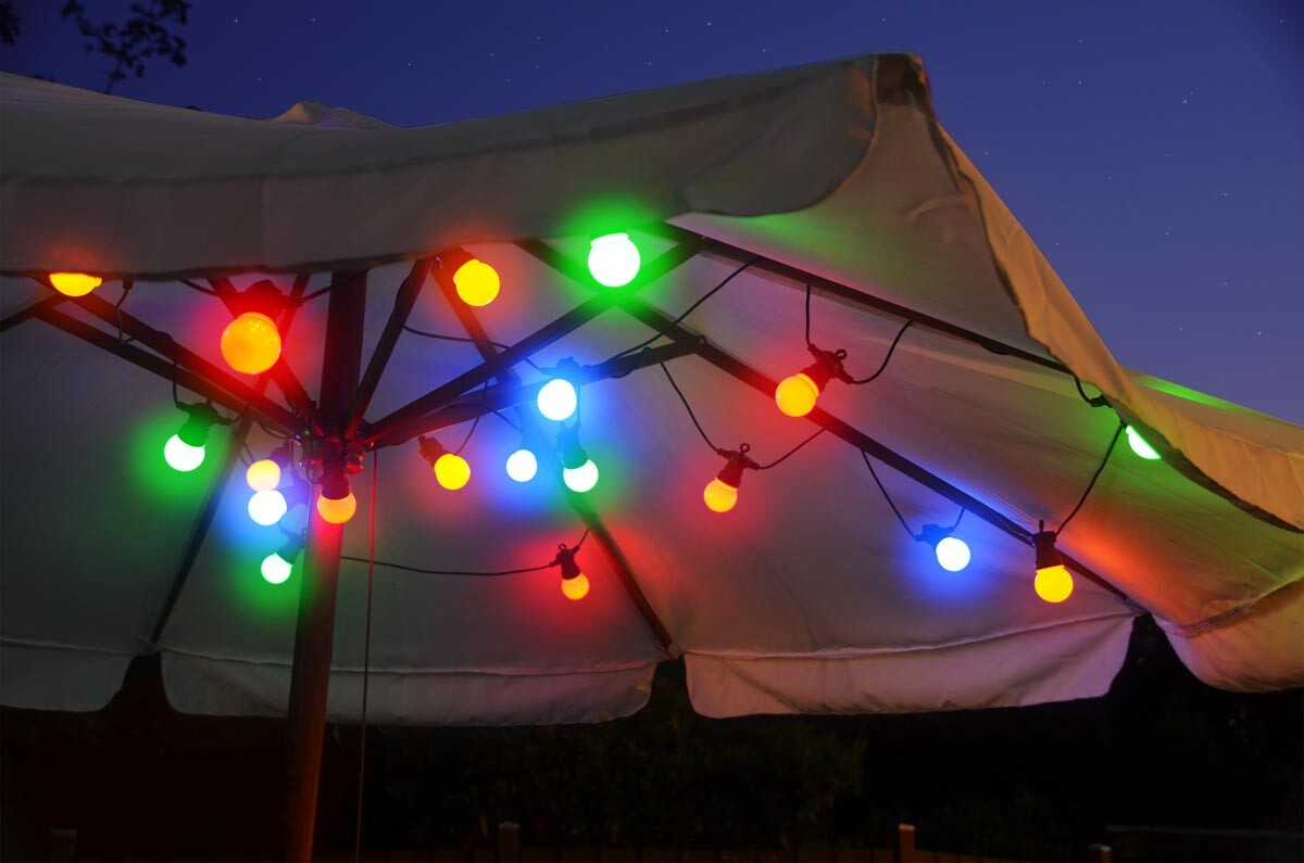 LED svetelný reťaz – farebné žiarovky