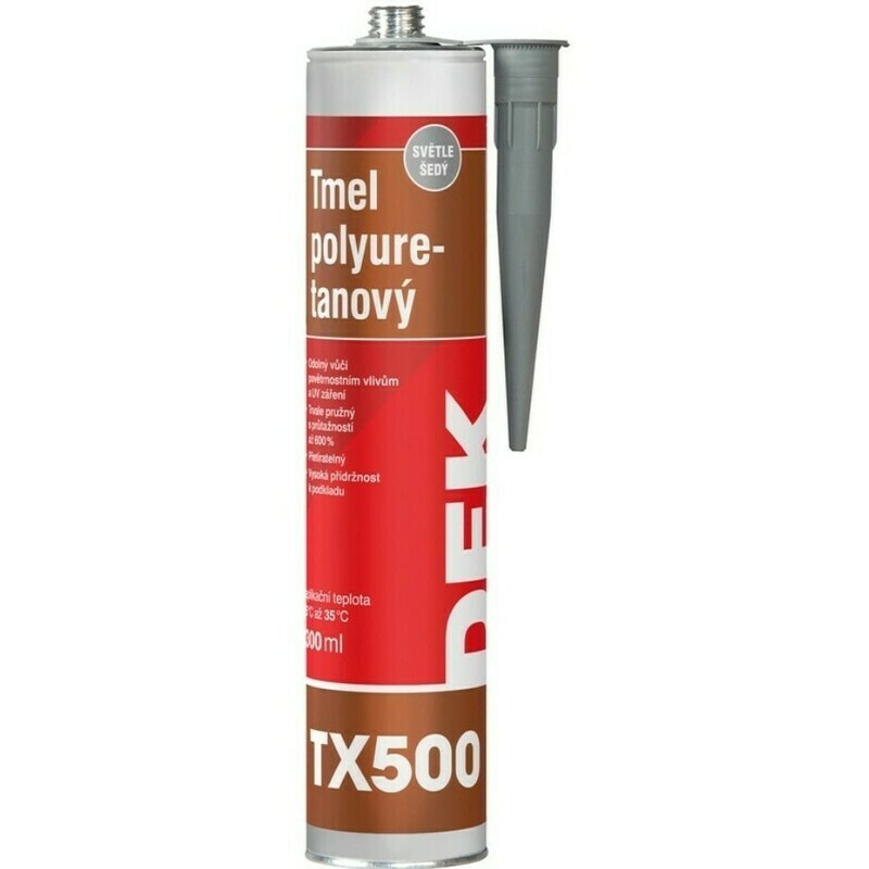 Tmel polyuretánový DEK TX500 300 ml šedý