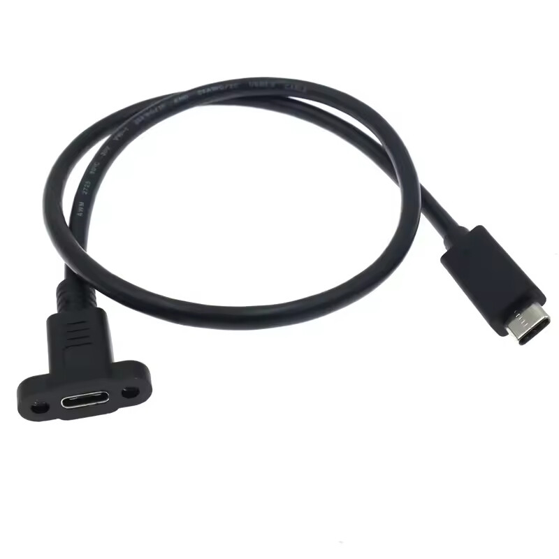 Predlžovací kábel do panelu USB-C 50cm, čierny