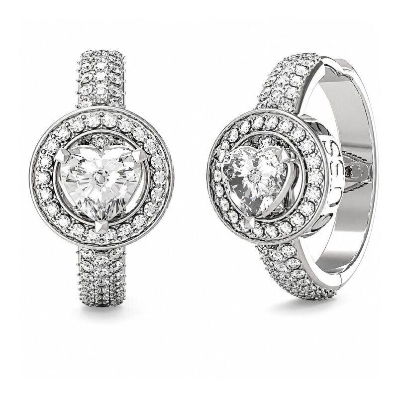 Guess Oceľové kruhy so zirkónmi M`ama Non M`ama JUBE04670JWRHT-U