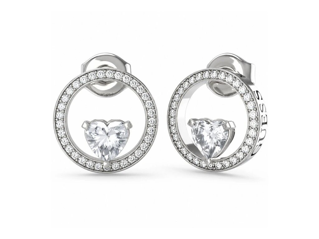 Guess Pôvabné oceľové náušnice M`ama Non M`ama JUBE04666JWRHT-U