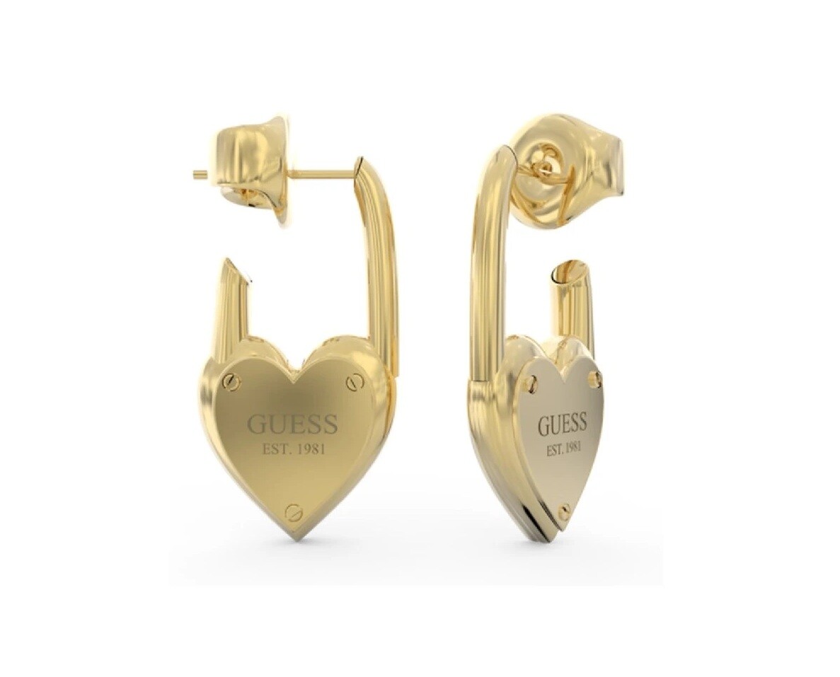 Guess Fashion pozlátené náušnice JUBE04214JWYGT-U