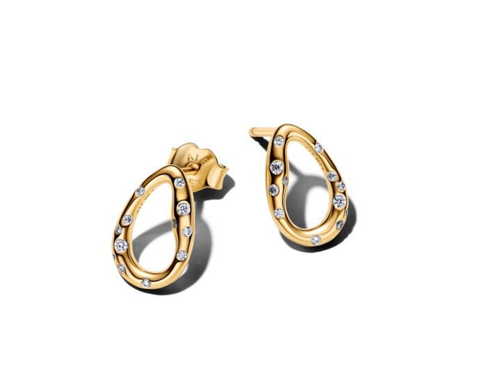 Pandora Organicky tvarované kôstky so zirkónmi Shine Essence 264659C01