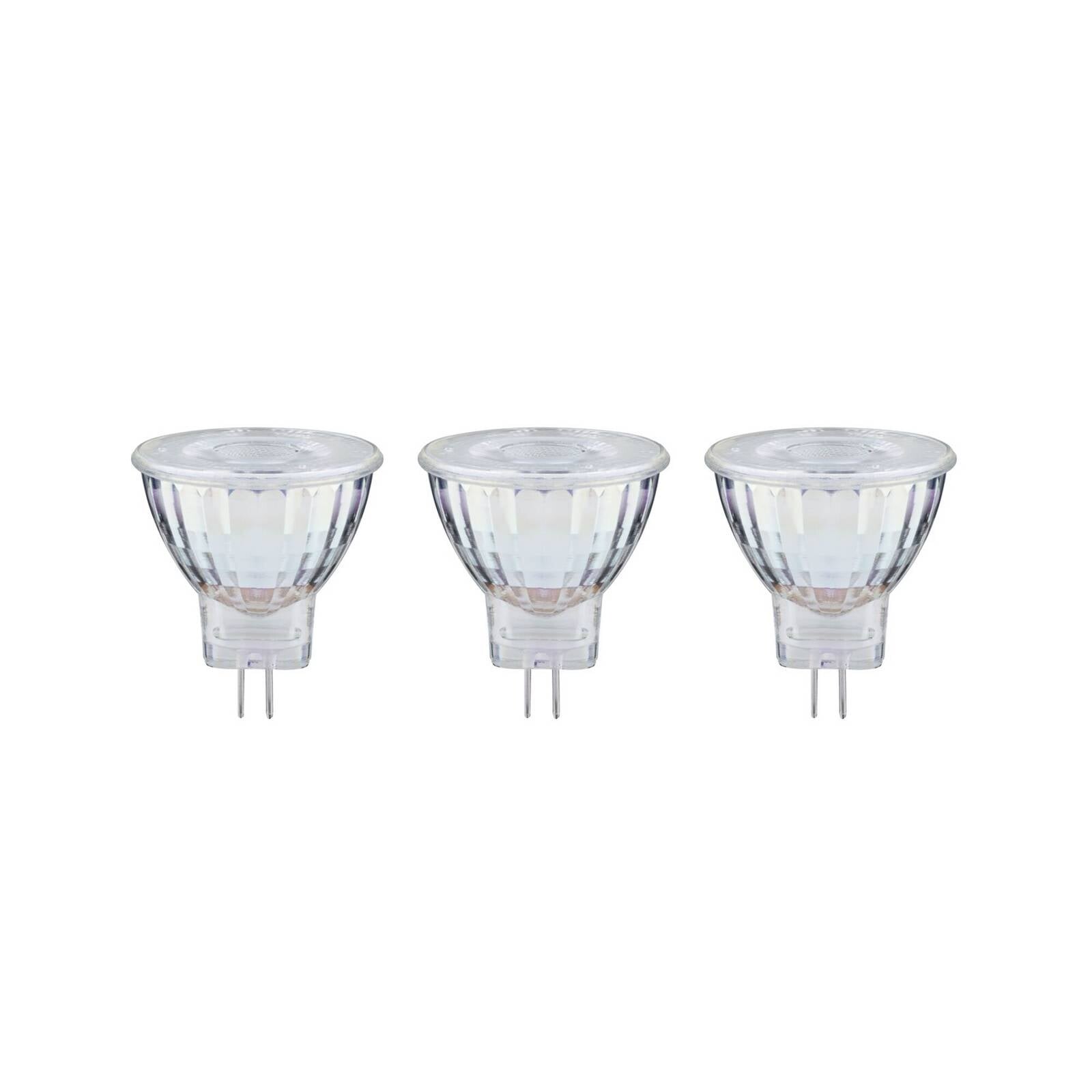 LED reflektor Paulmann, GU4, 1,8 W, 2700 K, strieborný, sada 3 ks