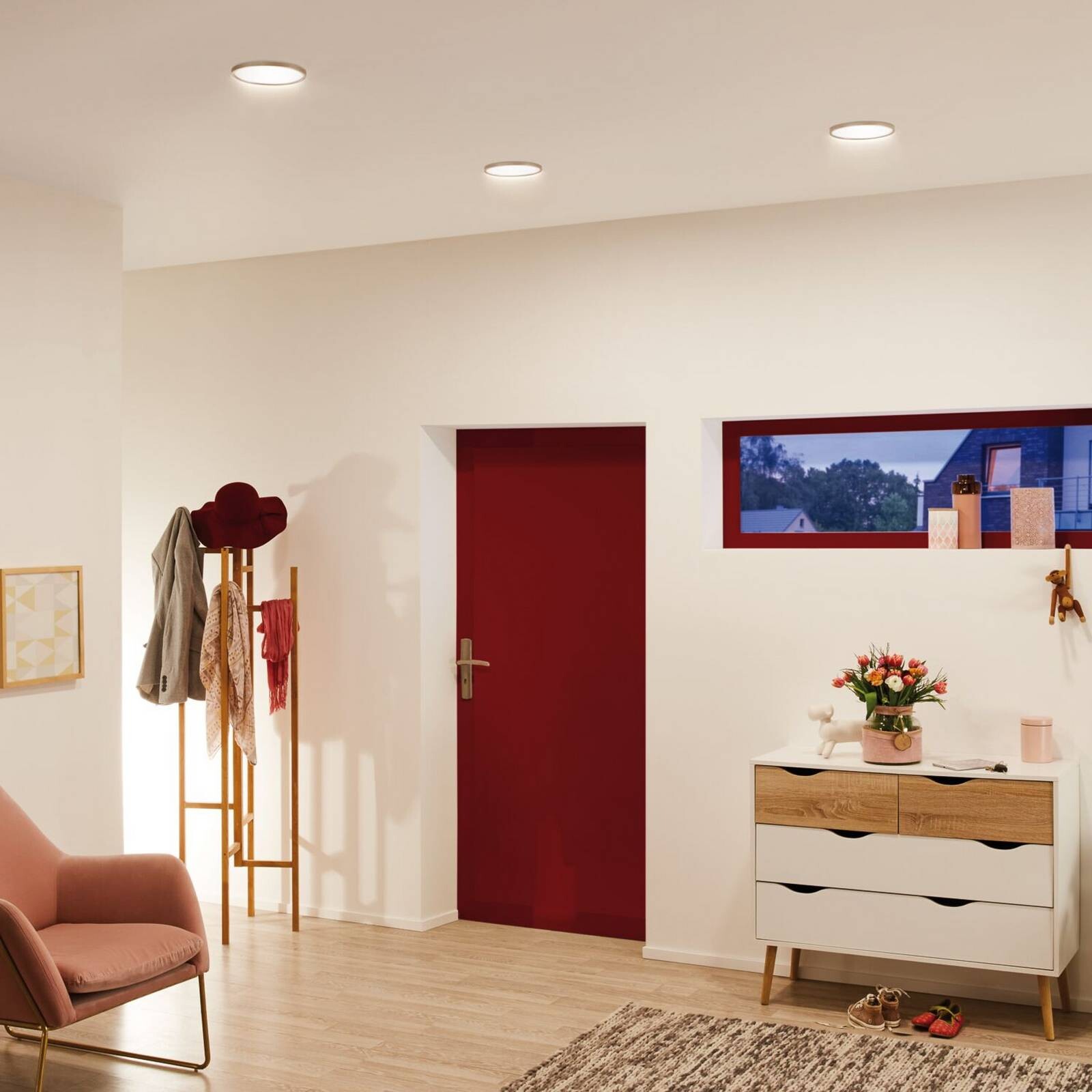 Paulmann LED zapustiteľný panel Cover-it Ø 17 cm, 880 lm, 3000 K, biely