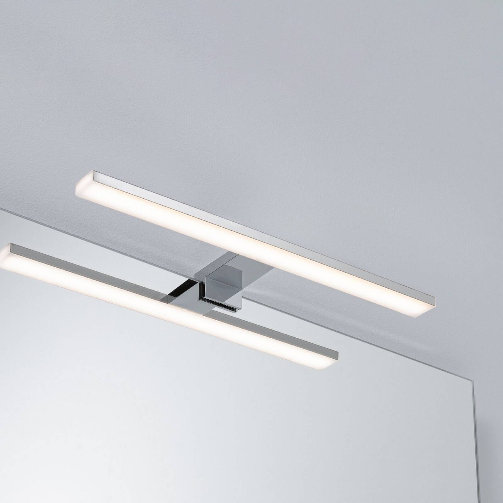 LED zrkadlo svetlo Paulmann Evie, chróm, 40 cm, IP44