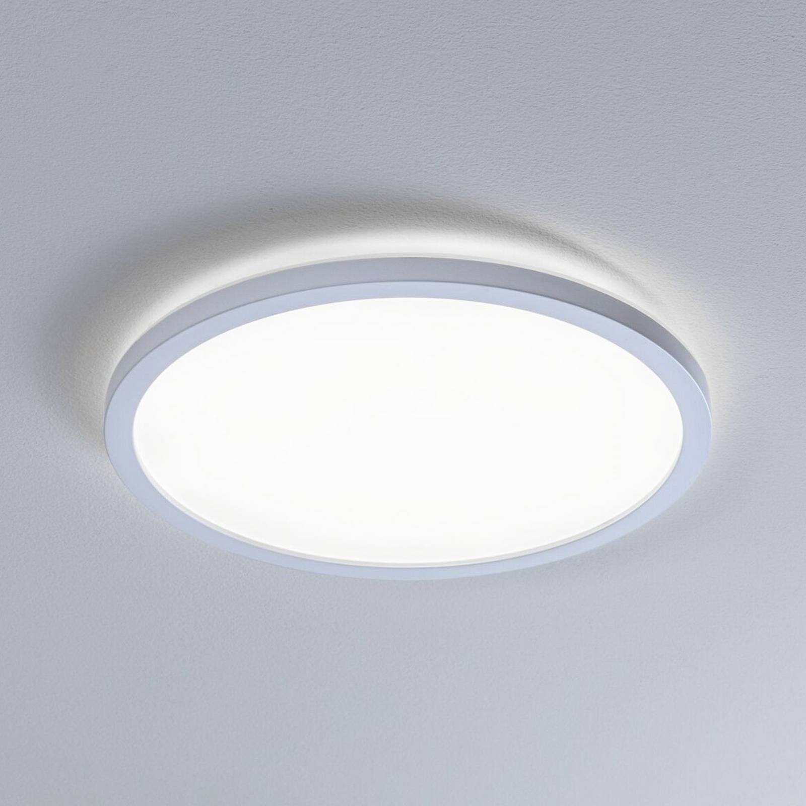 LED panel Paulmann Atria Shine, Ø 29 cm, biely, IP44, 4000 K, zapnutie/vypnutie