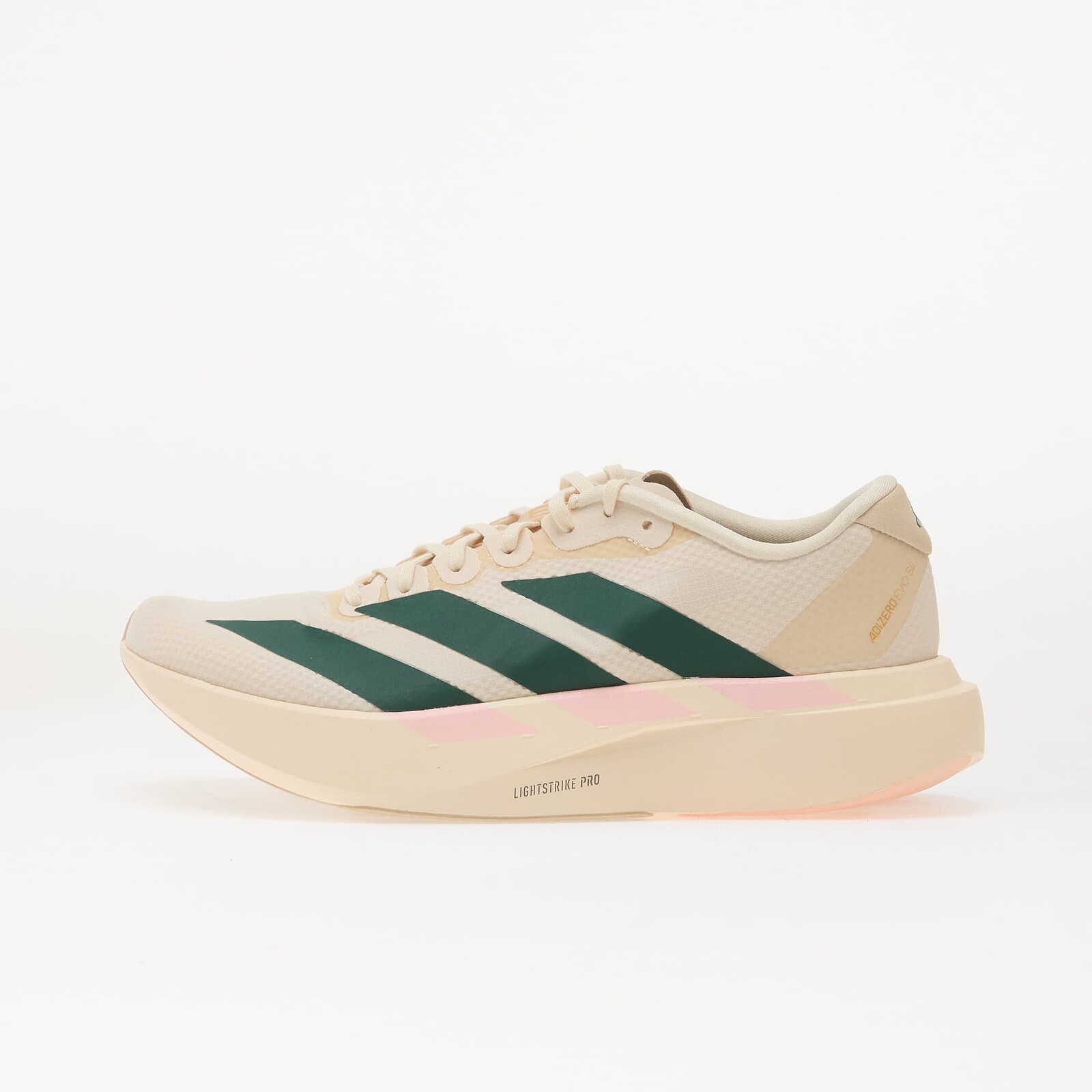 Tenisky adidas ADIZERO EVO SL Woven LIGHTSTRIKEPRO Running Wonder White/ Collegiate Green/ Clear Pink EUR 8