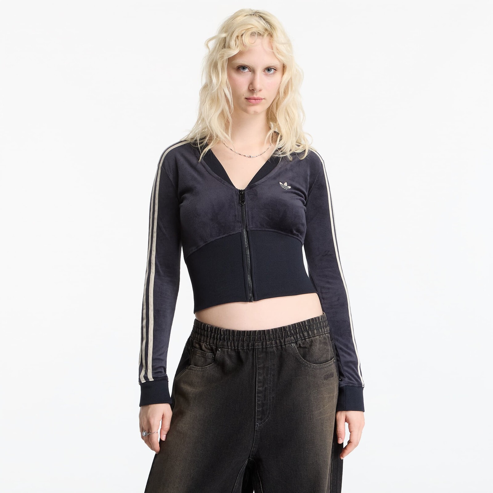 Bunda adidas SST V-neck Tracktop Black L
