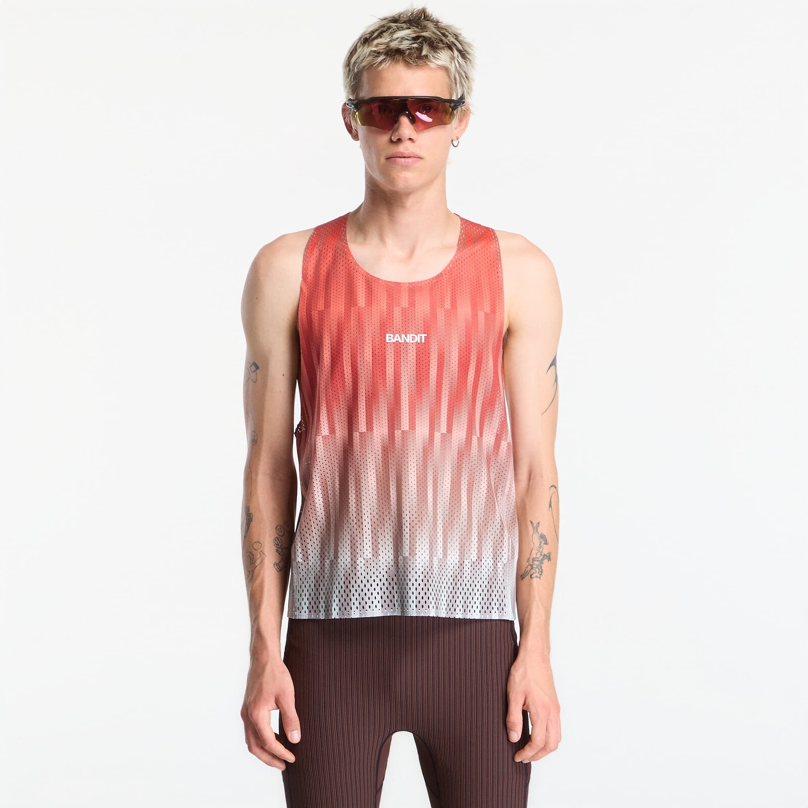 BANDIT Shredder™ Shorty Race Singlet Uneven Gradient - Poppy M