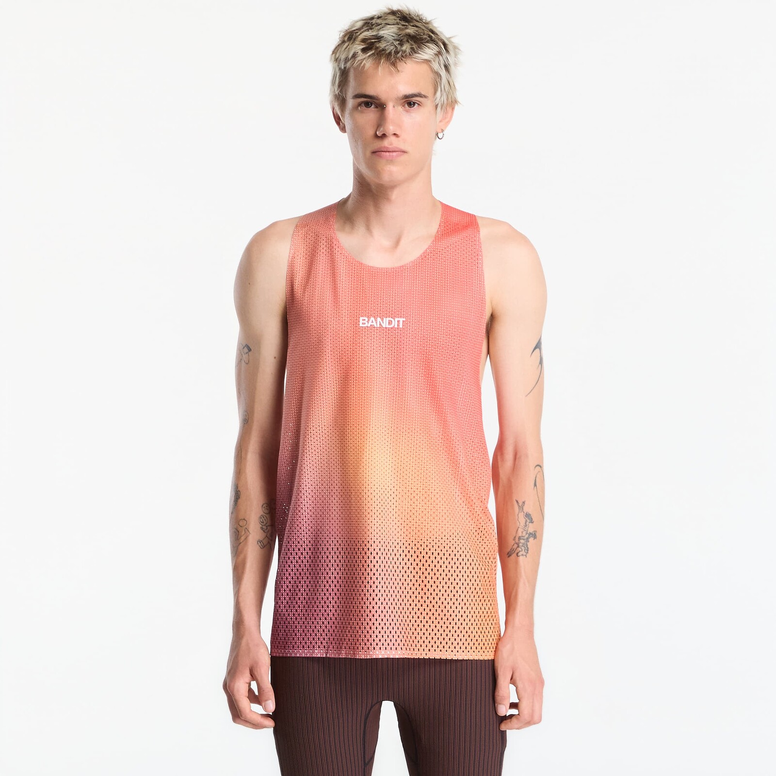 BANDIT Shredder™ Race Singlet with Flopack™ Linear Gradient - Poppy / Copal S
