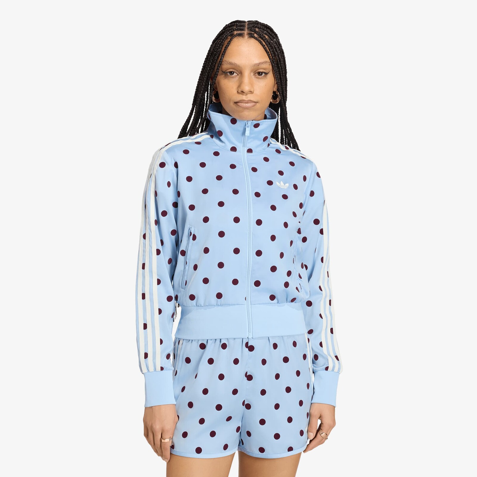 Bunda adidas Satin Polka Dots Tt Track Top Clear Sky XS