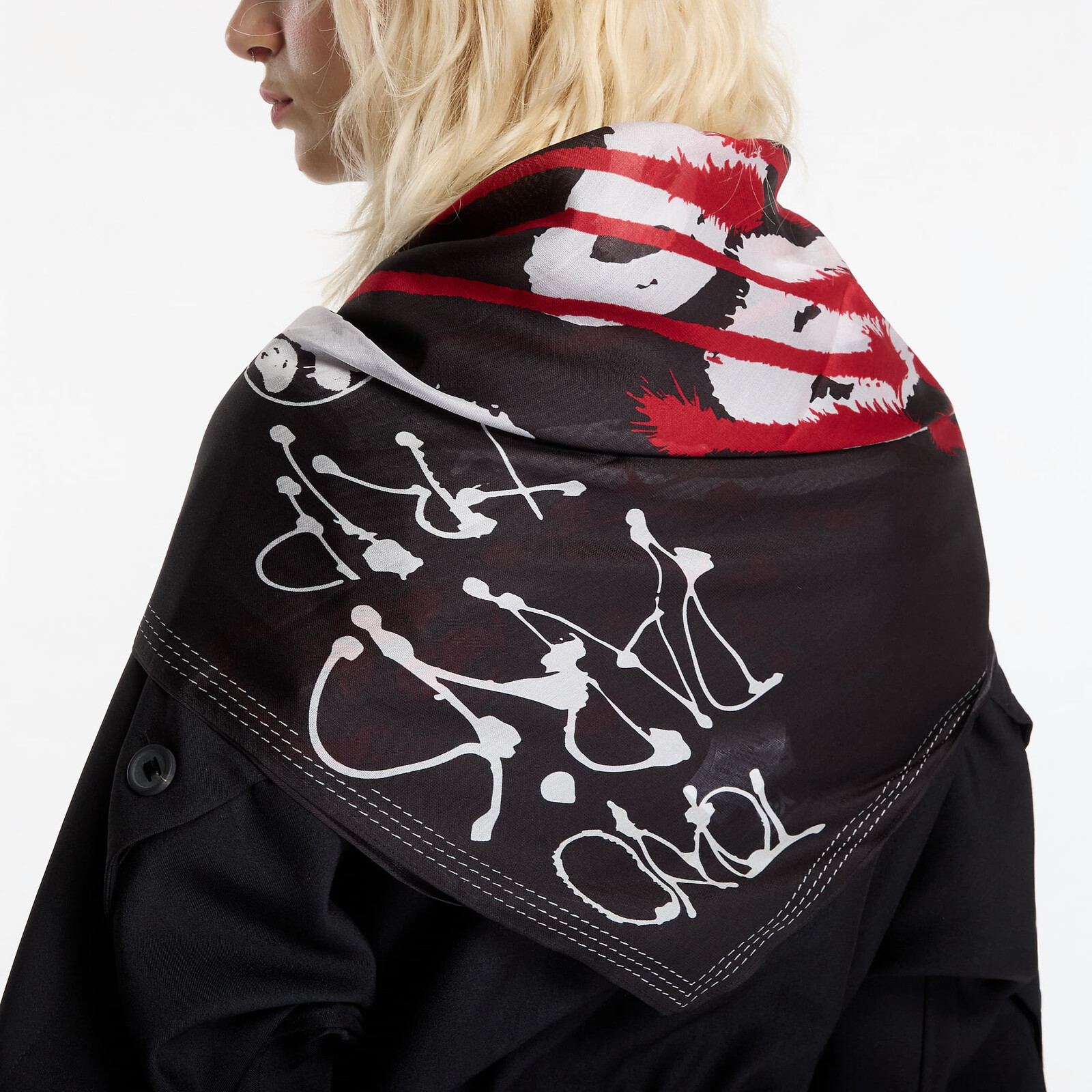 Šál Y-3 Chito Graphic Scarf L Black Universal