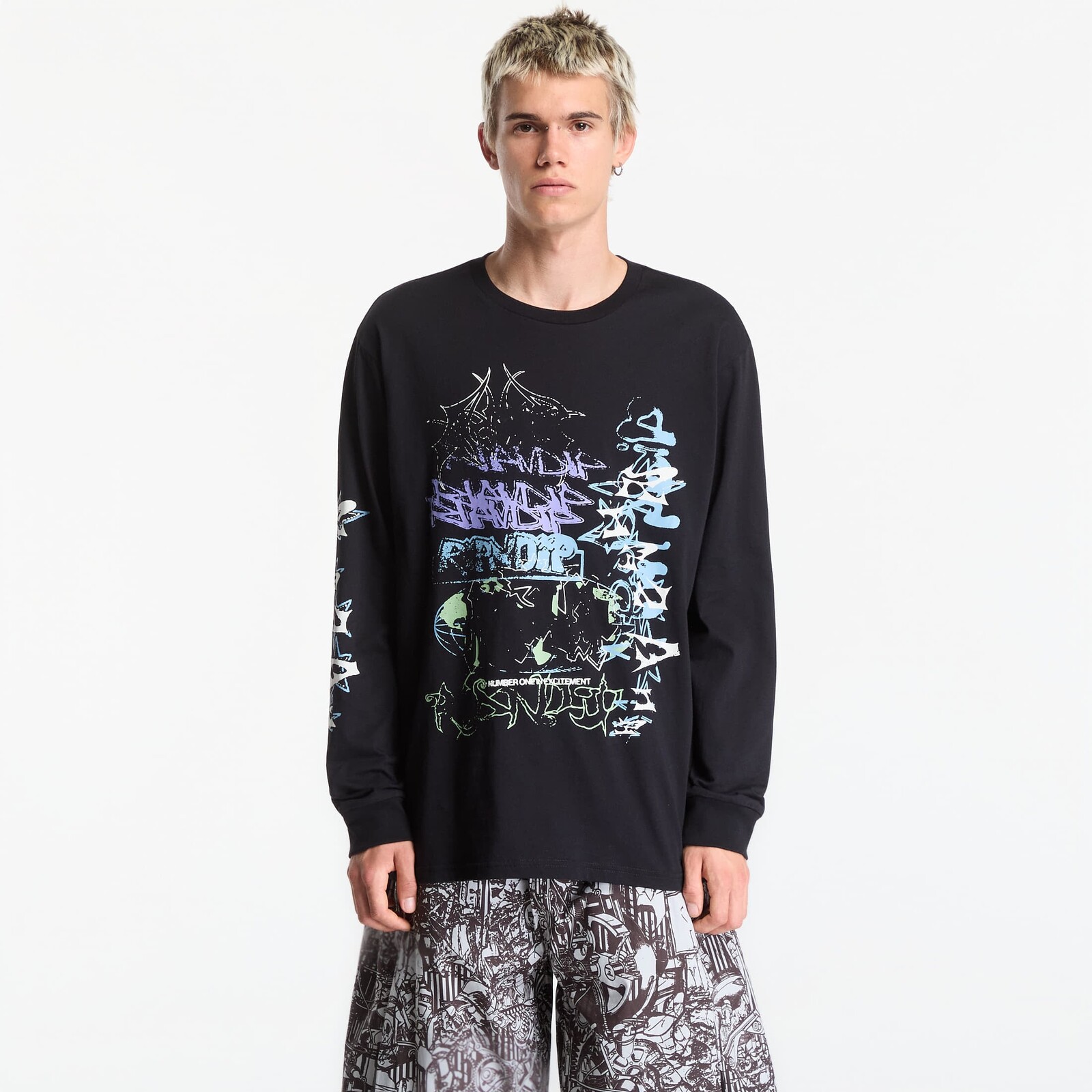 Tričko RIPNDIP World Wide Madness LS Charcoal S