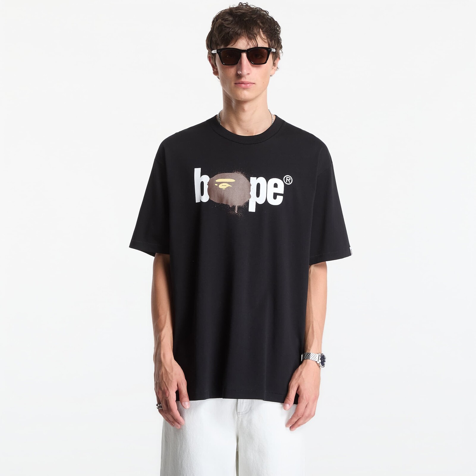 Tričko A Bathing Ape Graffiti Bape Logo Relaxed Fit Tee UNISEX Black L