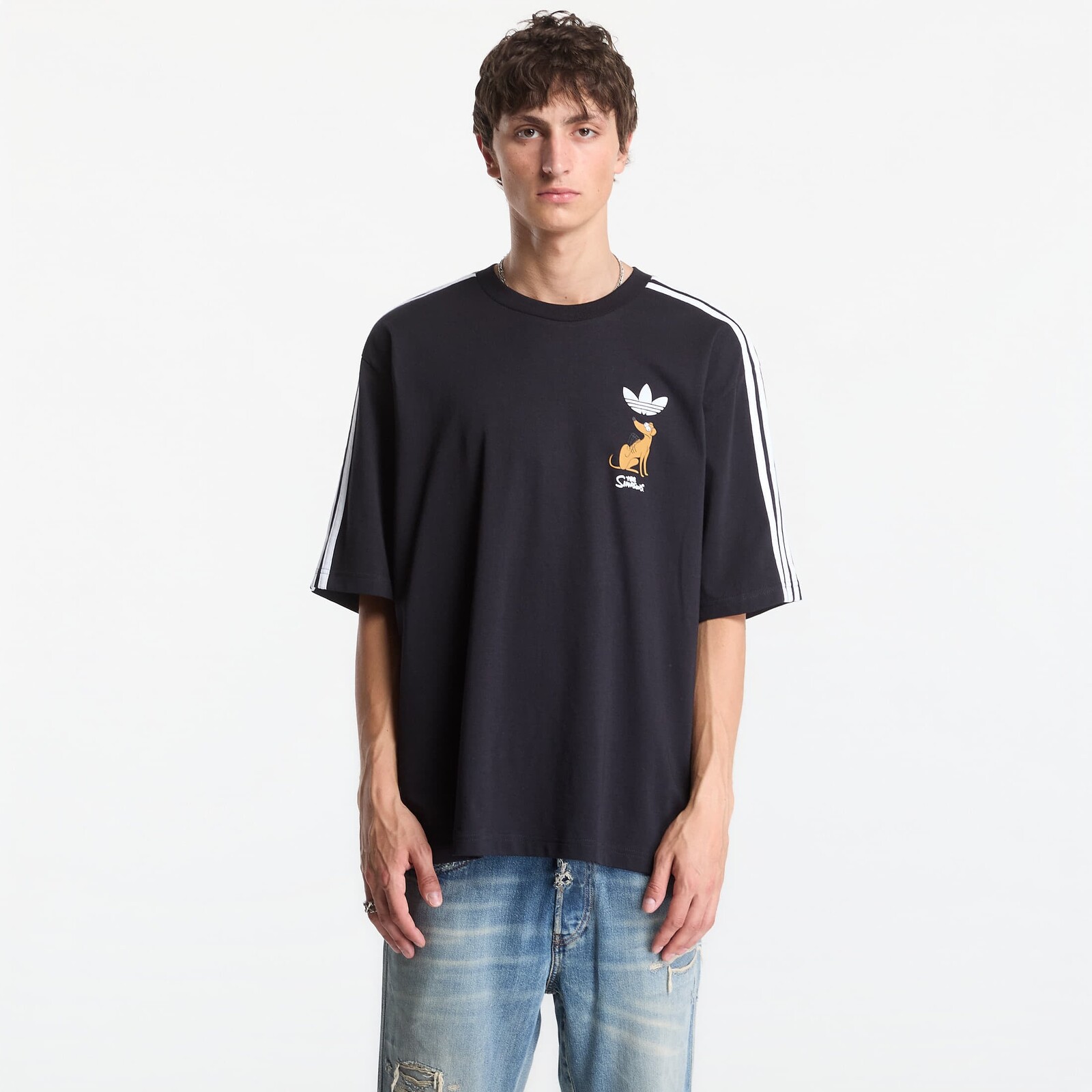 Tričko adidas Little Santas Helper Graphic Oversized T-shirt Black L