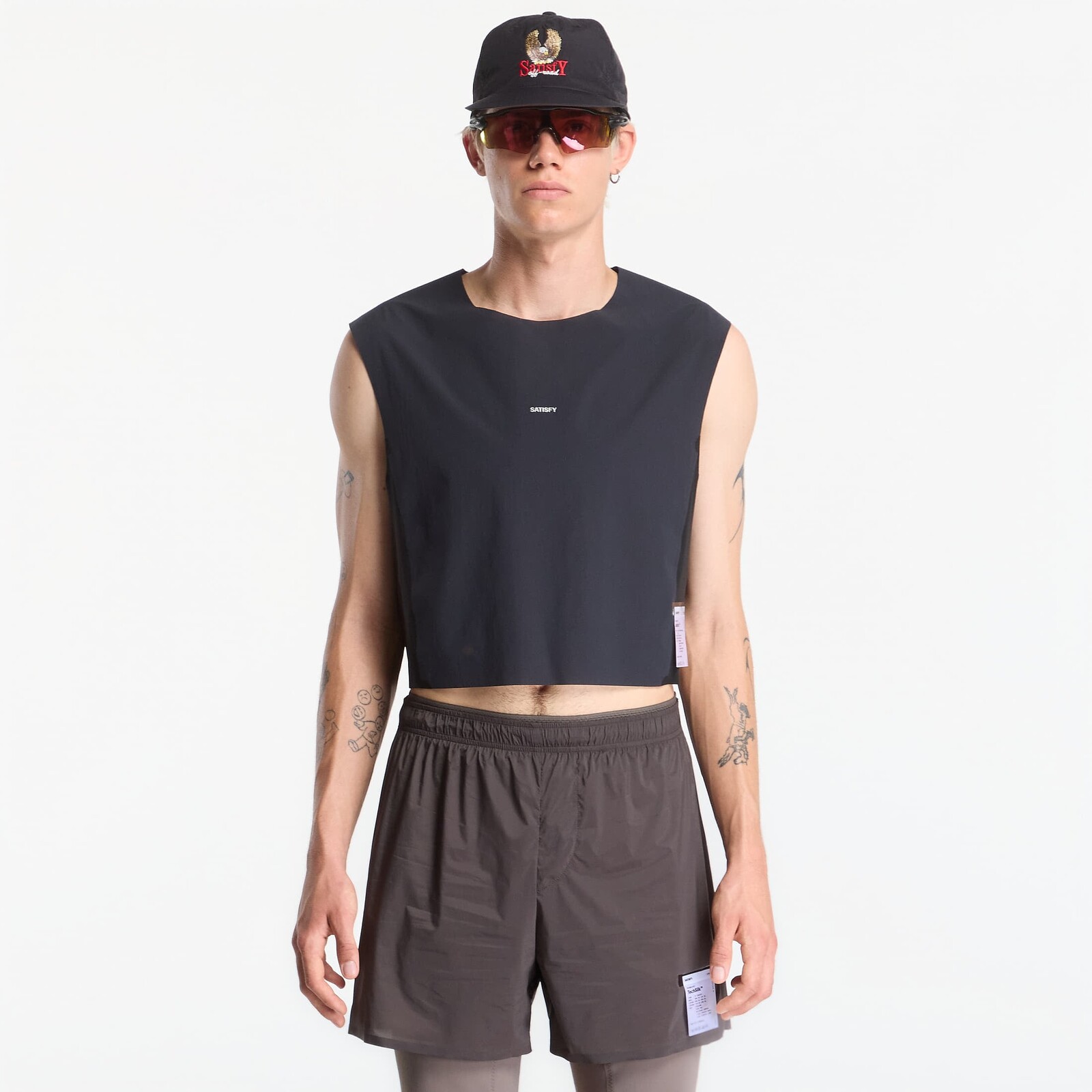 Tričko Satisfy Justice Trail Cropped Muscle Tee Black S