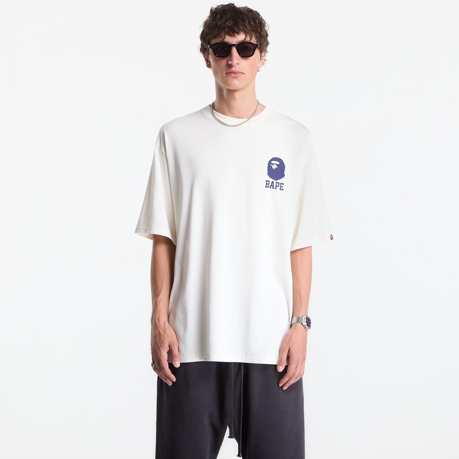 Tričko A Bathing Ape Lukewarm Water Logo Relaxed Fit Tee UNISEX Ivory L