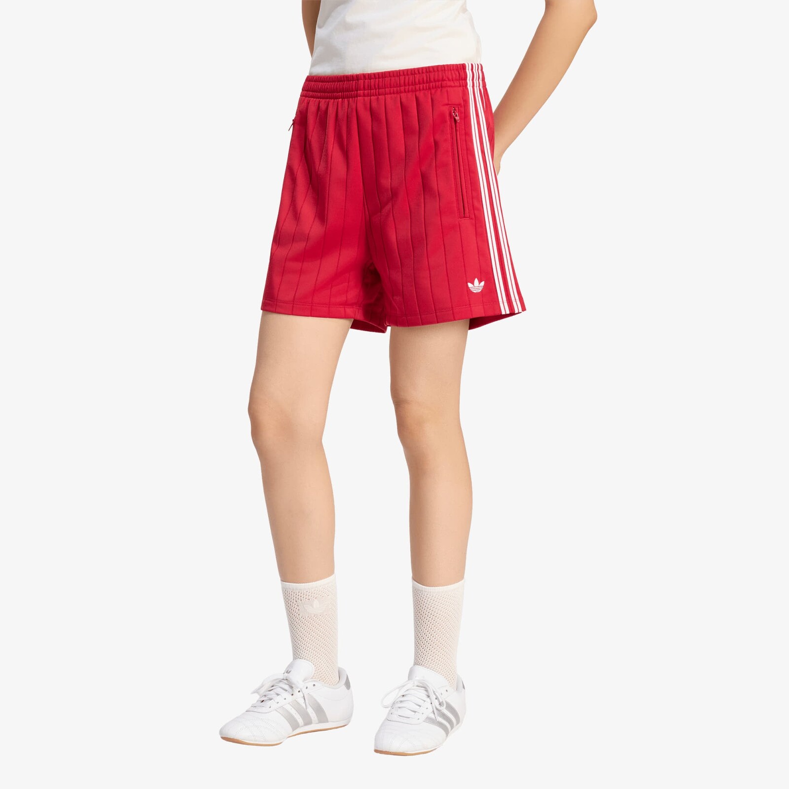 Šortky adidas Pinstripe Firebird Shorts Team Victory Red/ White/ Team Victory Red XS