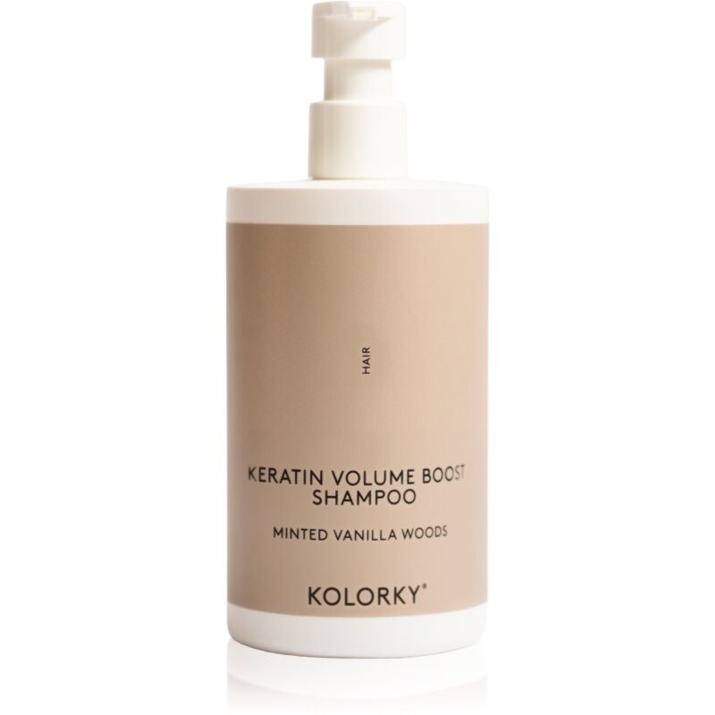 Kolorky Keratine Volume Boost Shampoo šampón pre objem Minted Vanilla Woods 390 ml