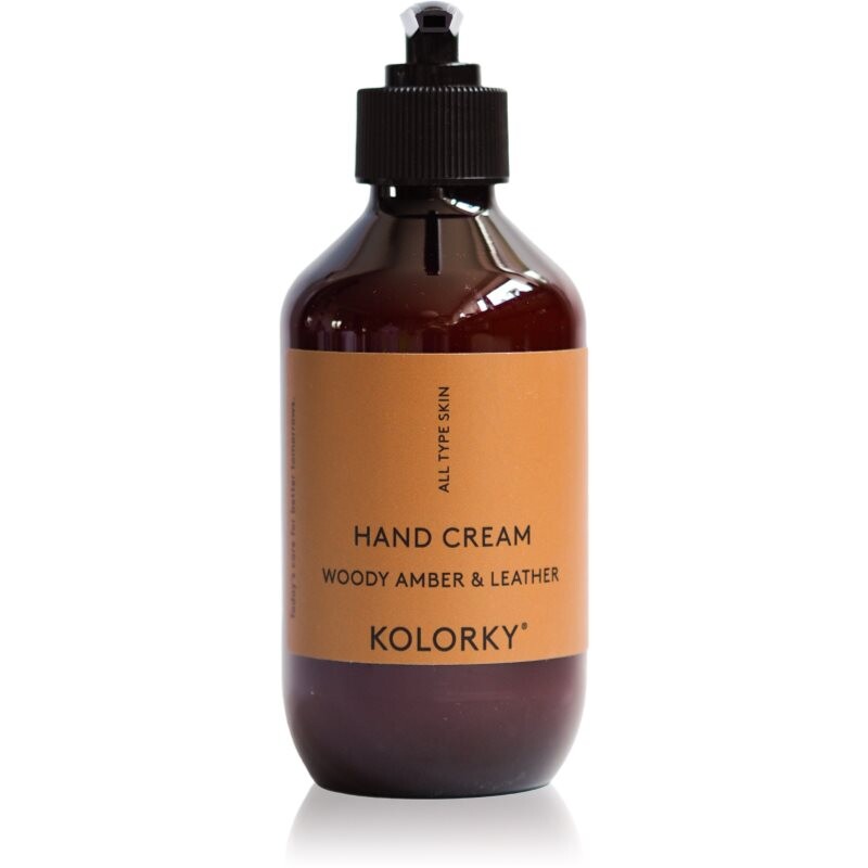 Kolorky Hand Cream krém na ruky Woody Amber & Leather 270 ml