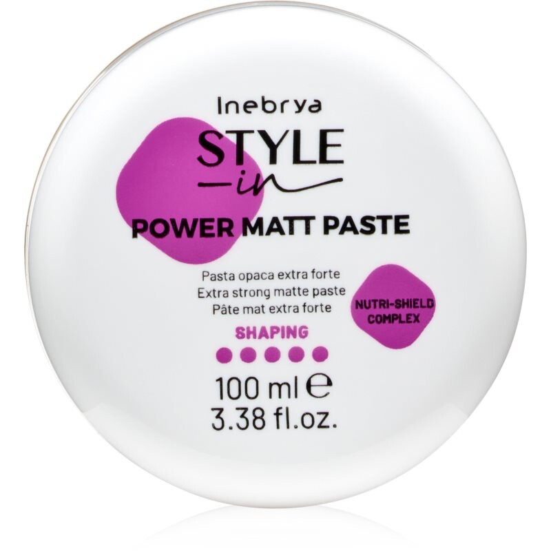 Inebrya Style-In Power Matt Paste zmatňujúca stylingová pasta na vlasy 100 ml
