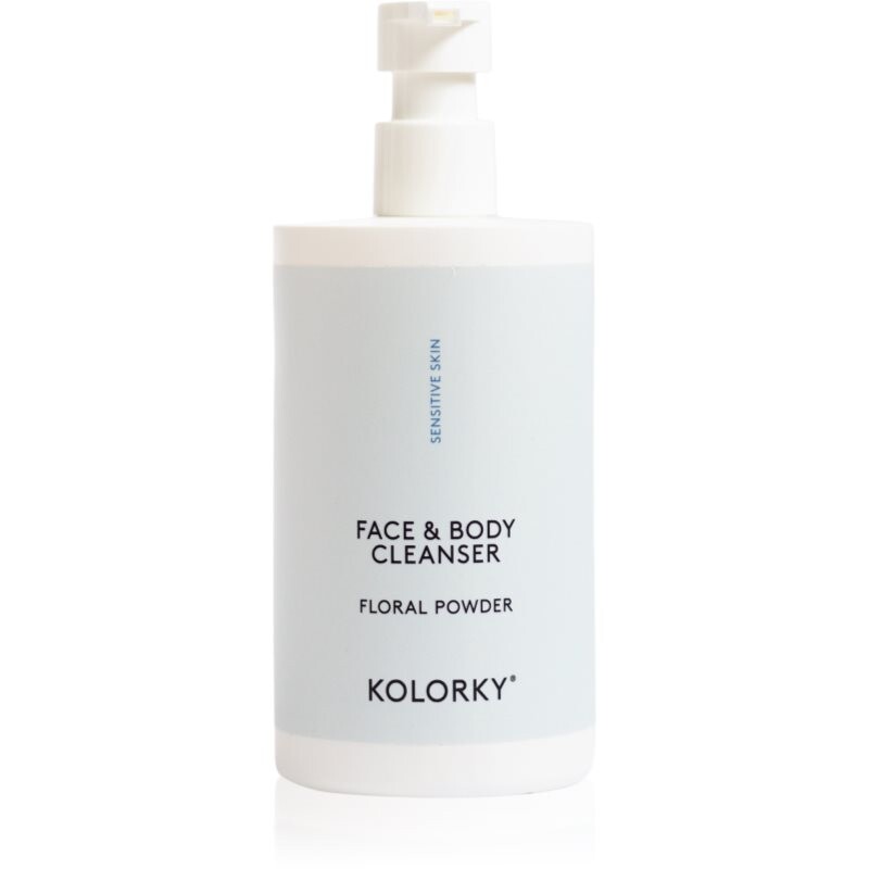 Kolorky Face & Body Cleanser jemný umývací gél na tvár a telo Floral Powder 390 ml