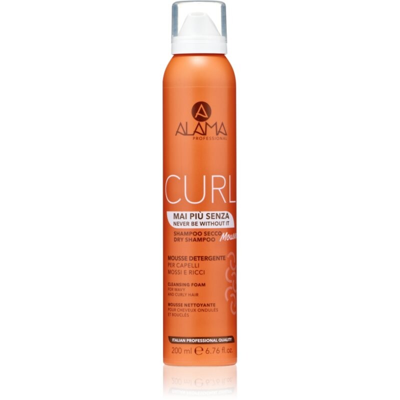 Alama Professional Curl Dry Shampoo Mousse suchý šampón pre vlnité a kučeravé vlasy 200 ml